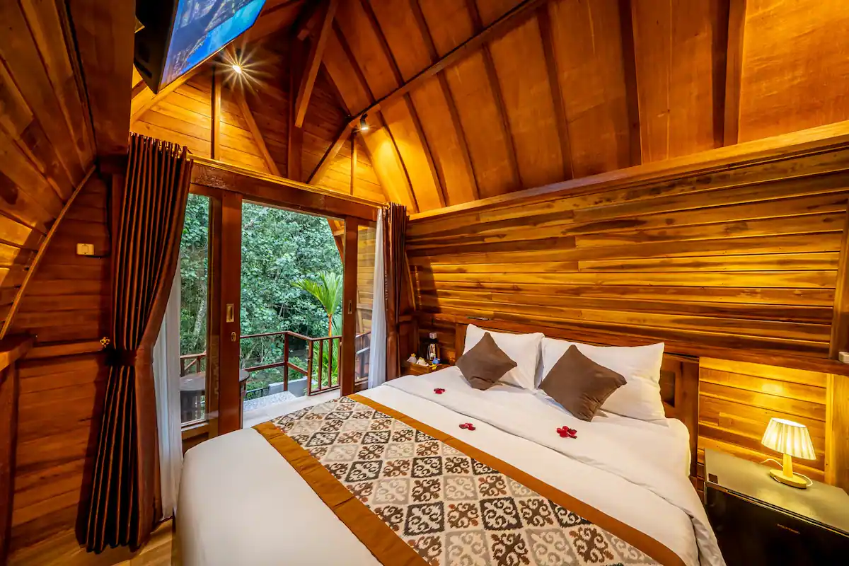 Wooden bedroom